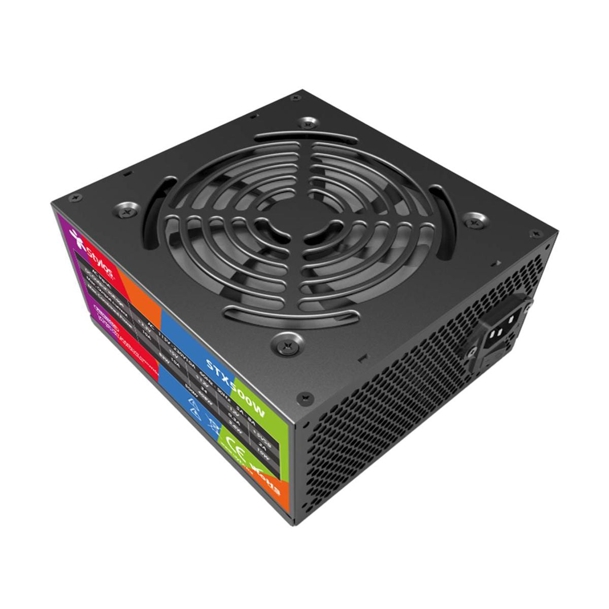 Fuente de Poder Stylos STX500W, 500W, ATX, STANDARD, 115V, ENTRADA AC