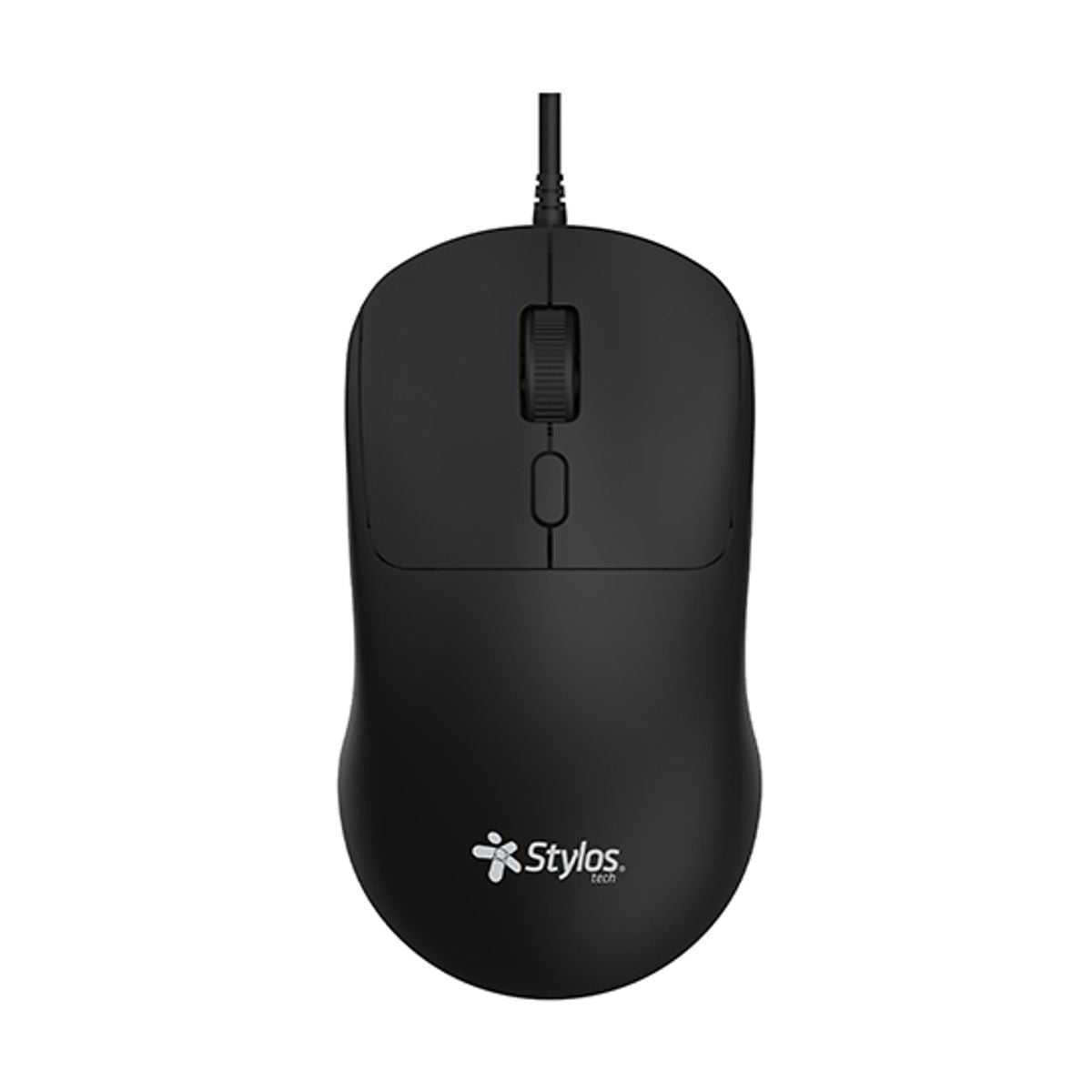 MOUSE ALAMBRICO STYLOS (STPMOA8B) 1600 DPI, 4 BOTONES, USB, NEGRO