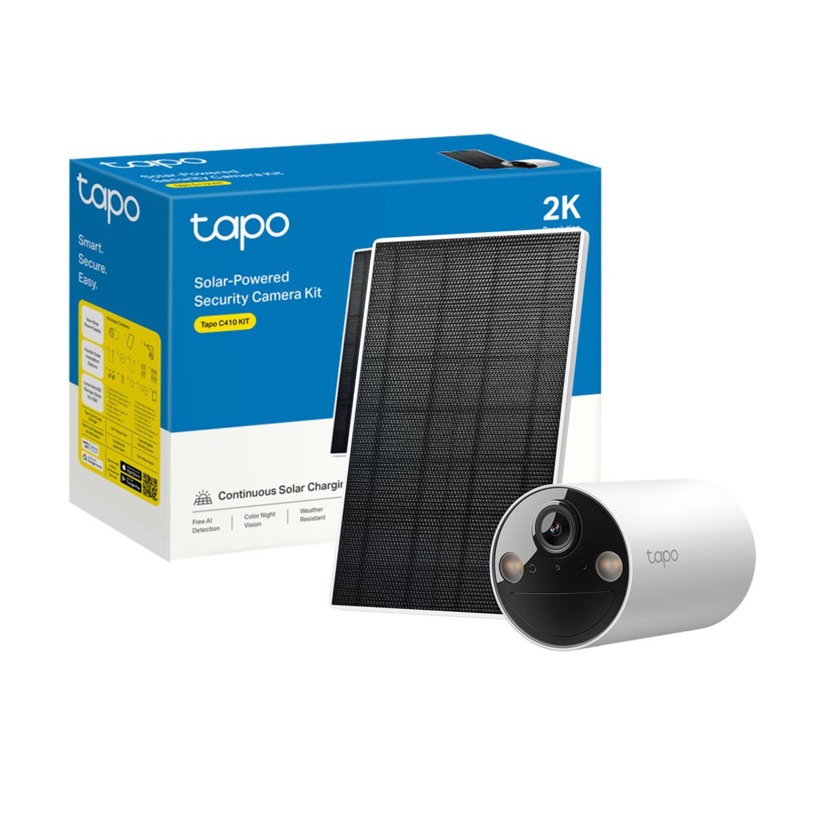 KIT DE CAMARA DE SEGURIDAD CON ENERGIA SOLAR TAPO C410 KIT -