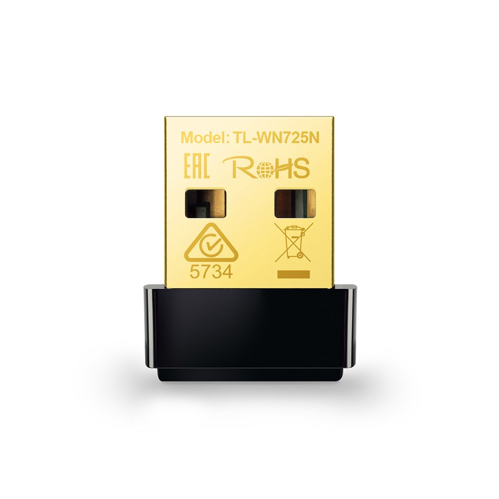 Adaptador USB Nano TP-LINK inalambrico TL-WN725N - USB, 150 Mbit/s, Negro