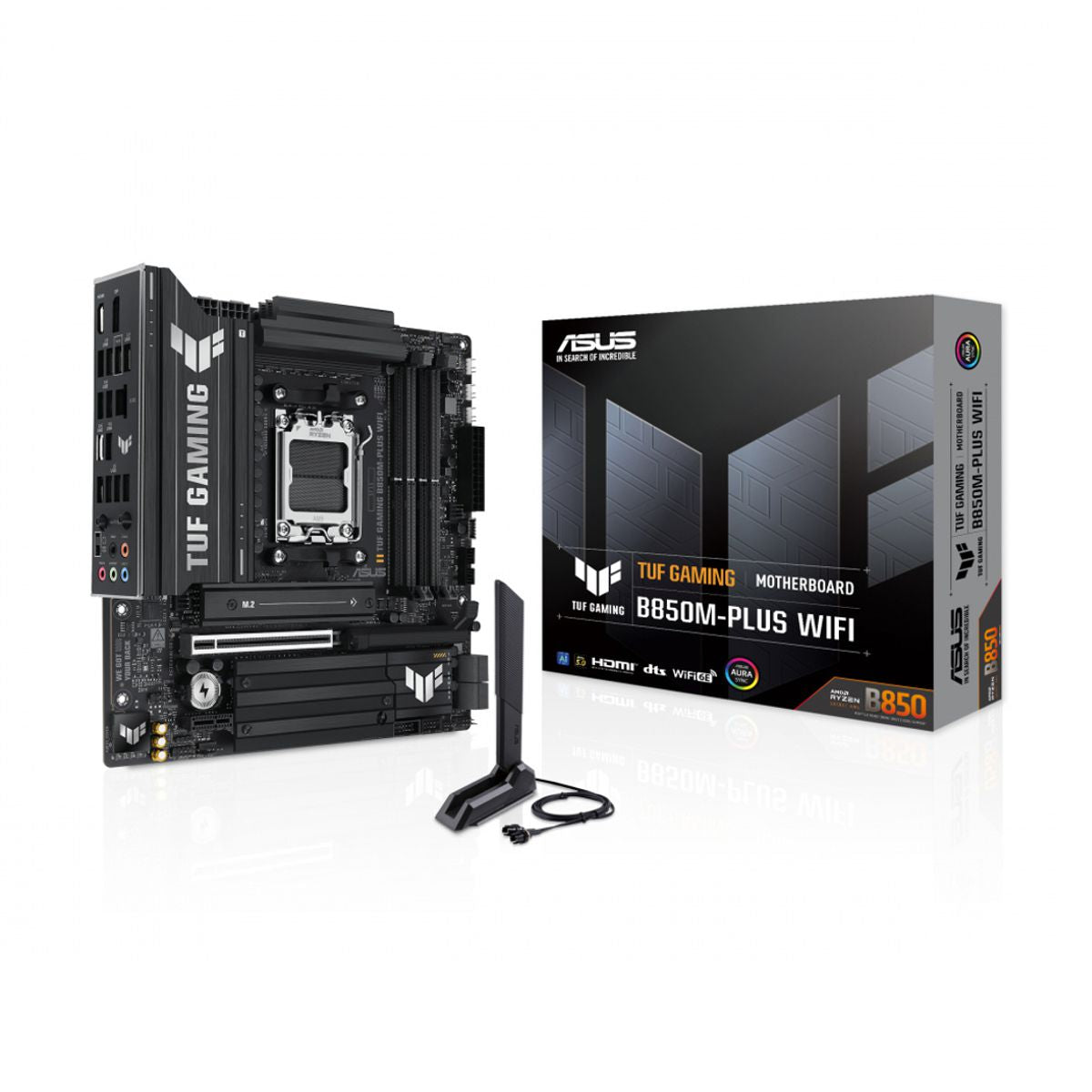 MOTHERBOARD ASUS (TUF GAMING B850M-PLUS WIFI) SOCKET AM5, 4*DDR5,HDMI, DP, WIFI6E, MICRO ATX