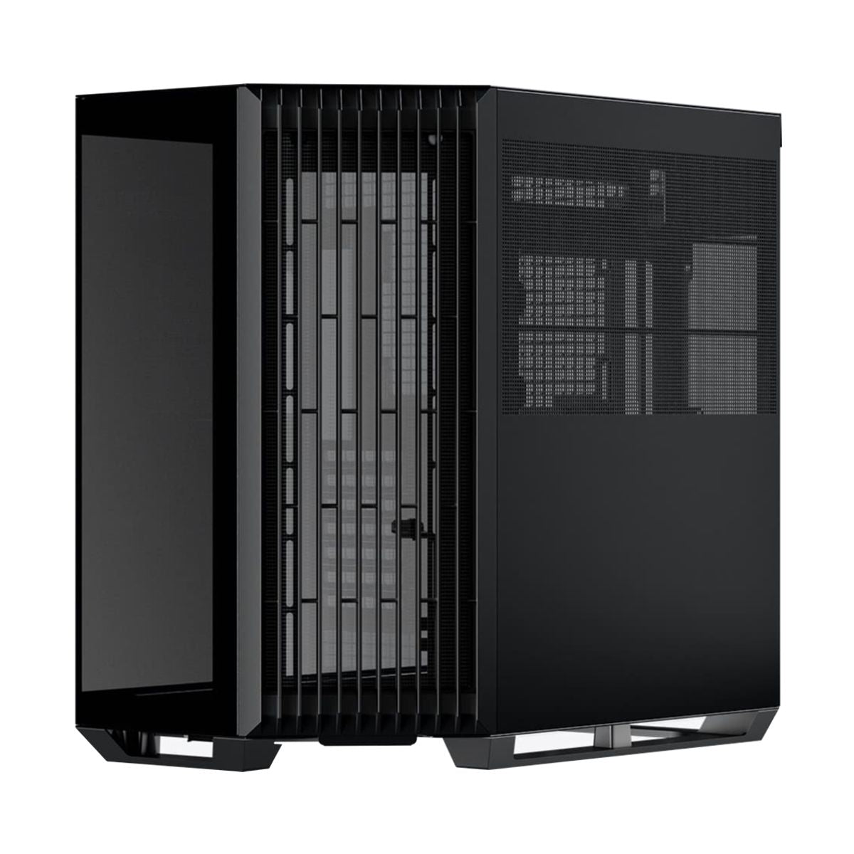GABINETE APNX (V1-BK-V1) MEDIA TORRE, CRISTAL TEMPLADO, NEGRO