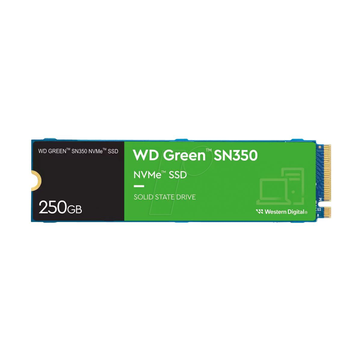 Unidad de estado Solido WD Green SN350 NVMe - 250GB, M.2, 3500 MB/s Escritura, 2400 MB/s Lectura, PCI Express 3.0