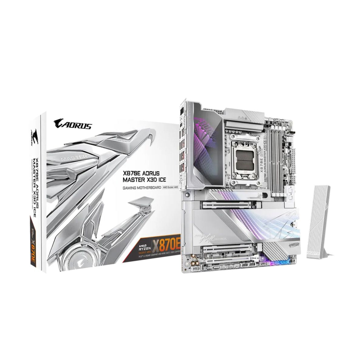 MOTHERBOARD GIGABYTE (X870E A MASTER X ICE) SOCKET AM5,4*DDR5 5200MHZ,HDMI,WIFI,BT,ATX