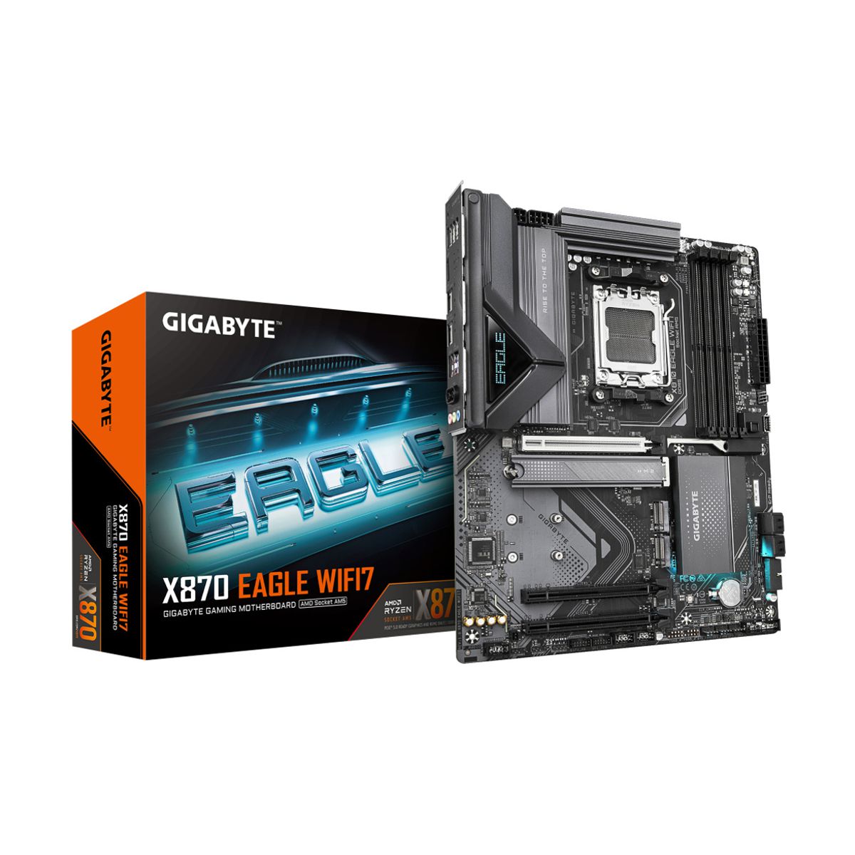 MOTHERBOARD GIGABYTE (X870 EAGLE WIFI7) SOCKET AM5, 4*DDR5 8000MHZ, HDMI, ATX, WIFI7/BT