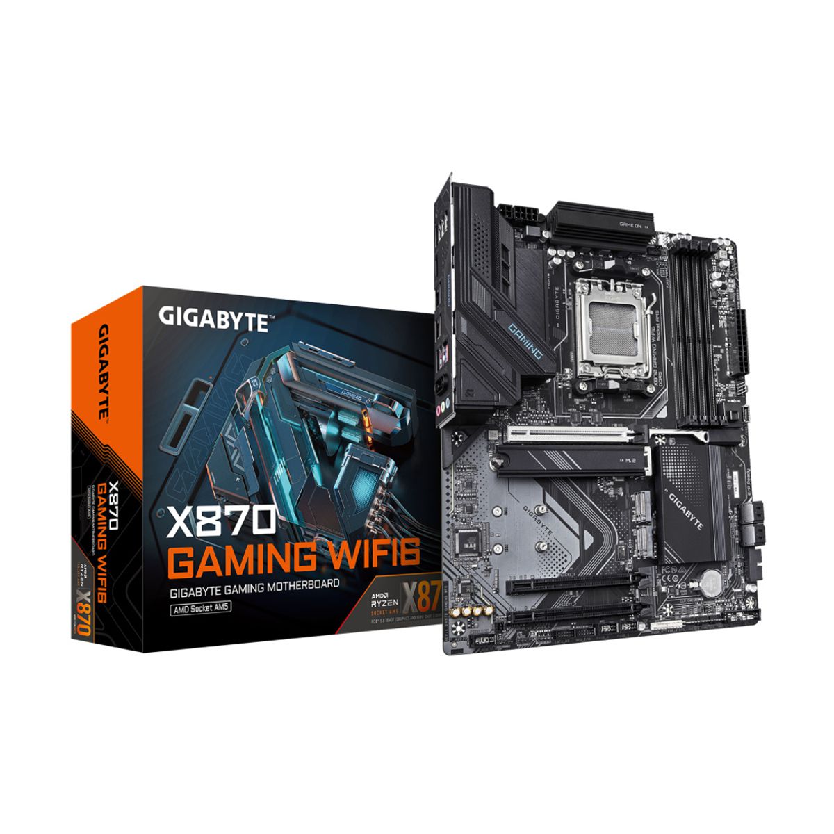 MOTHERBOARD GIGABYTE (X870 GAMING WF6) SOCKET AM5,4*DDR5 5200MHZ,HDMI,WIFI,BT 5.0,ATX