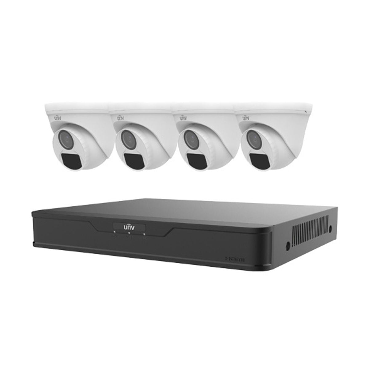 Kit de videovigilancia UNIARCH XVR301-04F/4*UAC-T112-F28 - 4, 1920 x 1080 Pixeles