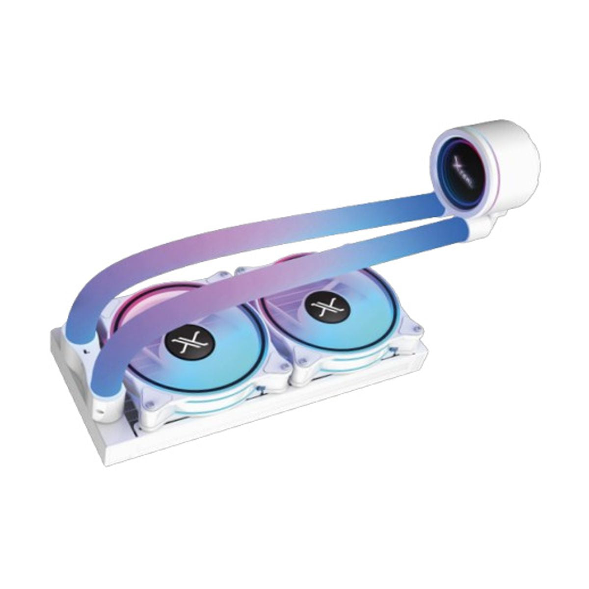 VENTILADOR P/CPU XZEAL (XZCO413W) XZ413,ARGB,ENFRIAMIENTO LIQUIDO,2 FAN,240MM,BLANCO