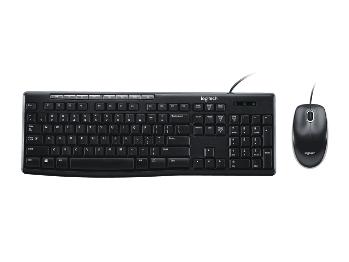 Kit de Teclado y Mouse Logitech MK200 USB Negro (Español)