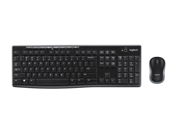 Kit de Teclado y Mouse LOGITECH MK270 - Estandar, Negro, 10 m