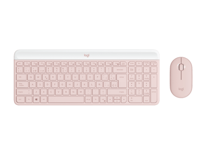 Kit Teclado y Mouse LOGITECH - Rosa, 10 m