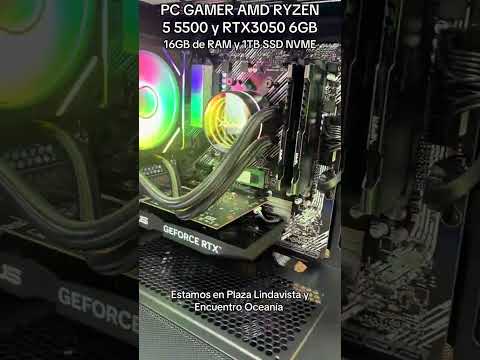PC Gamer RTX 3050 AMD Ryzen 5 5500 16GB de RAM 1TB SSD NVME 500W WIFI