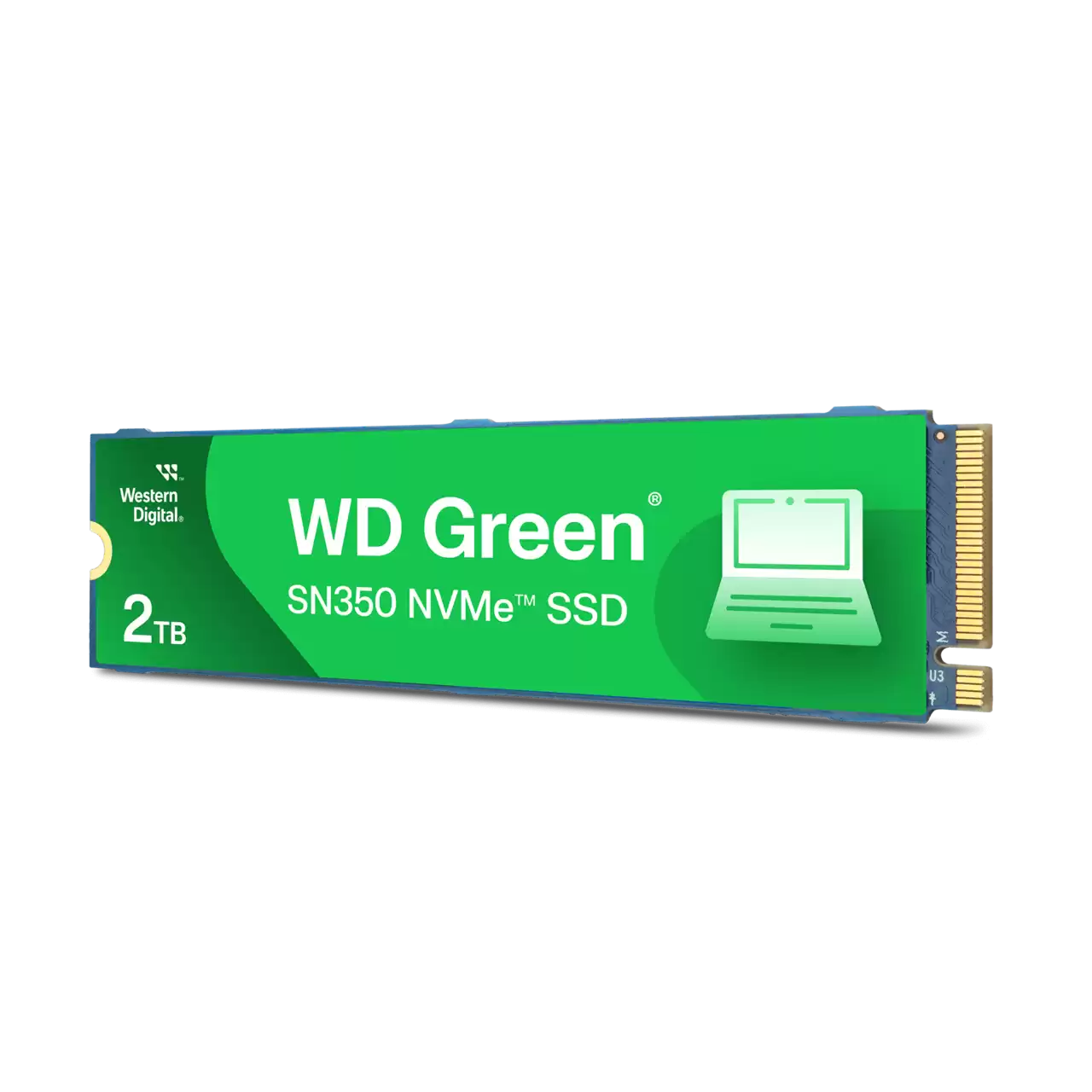 UNIDAD SSD M.2 WD 2TB (WDS200T3G0C) GREEN SN350, PCIE 3.0, NVME, 2280