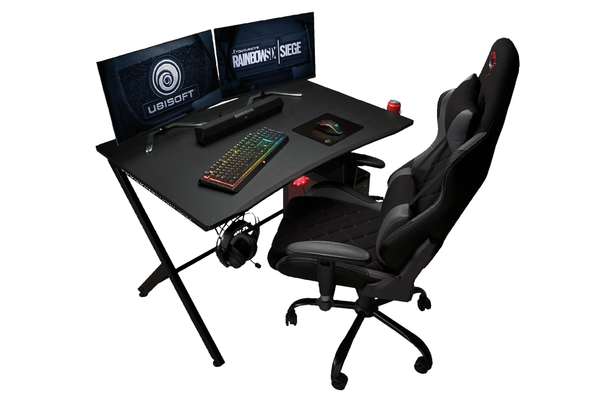 Escritorio gaming Trust GXT 711 Dominus Black