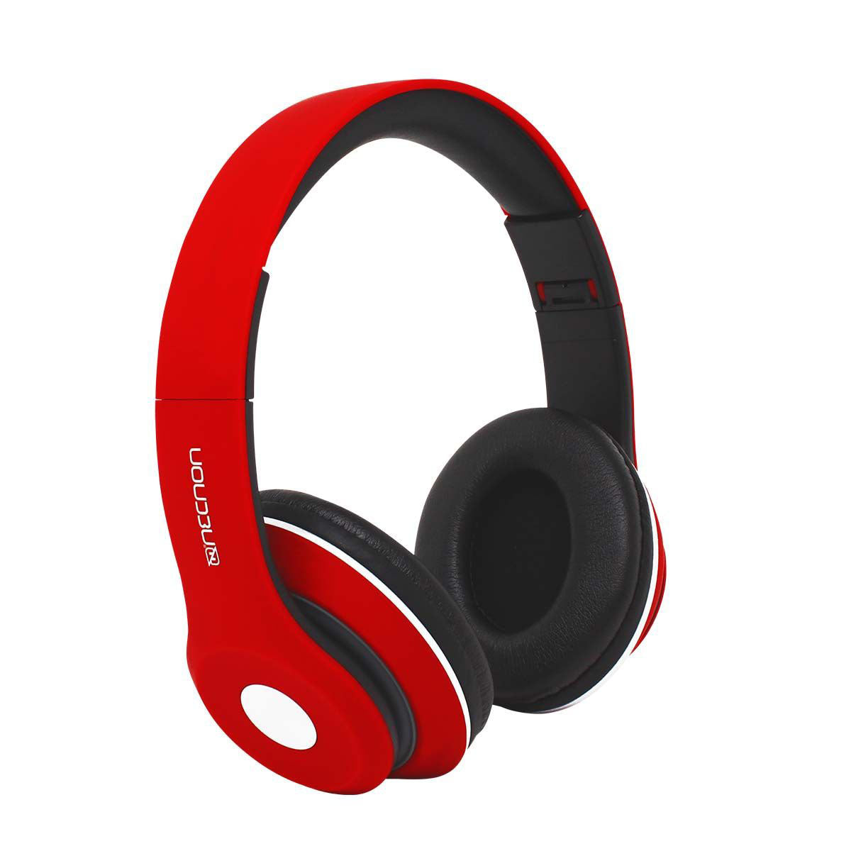 Audifonos Bluetooth Manos Libres Necnon (NBH-01R-RJ) 3.5, ENntrada TF, FM, Bateria 350 MAH, Rojo