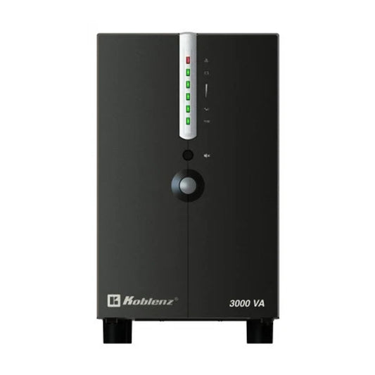 No-Break KOBLENZ 30018 USB/R - 3000 VA, 1800 W, 8 h, Negro, Oficina
