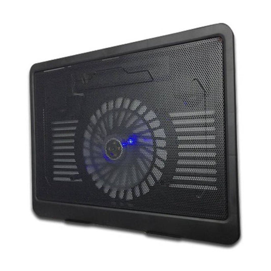 Base Enfriadora - luz led, angulo ajustable, 1 Hub USB, 9 a 15 Pulgadas, Negro, BROBOTIX 044695N