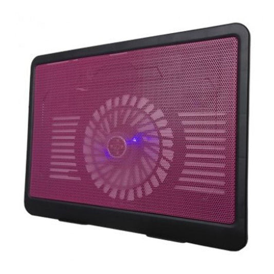 Base Enfriadora - Luz Led, Angulo Ajustable, 1 Hub USB, 9 a 15 Pulgadas, Negro-Rojo, BROBOTIX 044695R