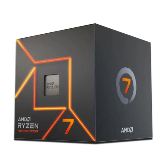 PROCESADOR AMD (100-100000592BOX) RYZEN 7 7700 S-AM5, 8CORE 3.8 GHZ, 65W, C/GRAFICOS,  C/FAN