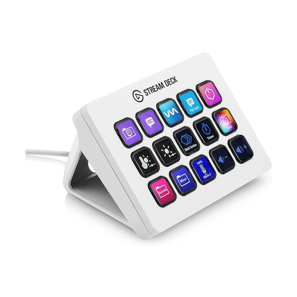TECLADO P/STREAMING ELGATO (10GBA9911) STREAM DECK MK.2,15 TECLAS,BLANCO