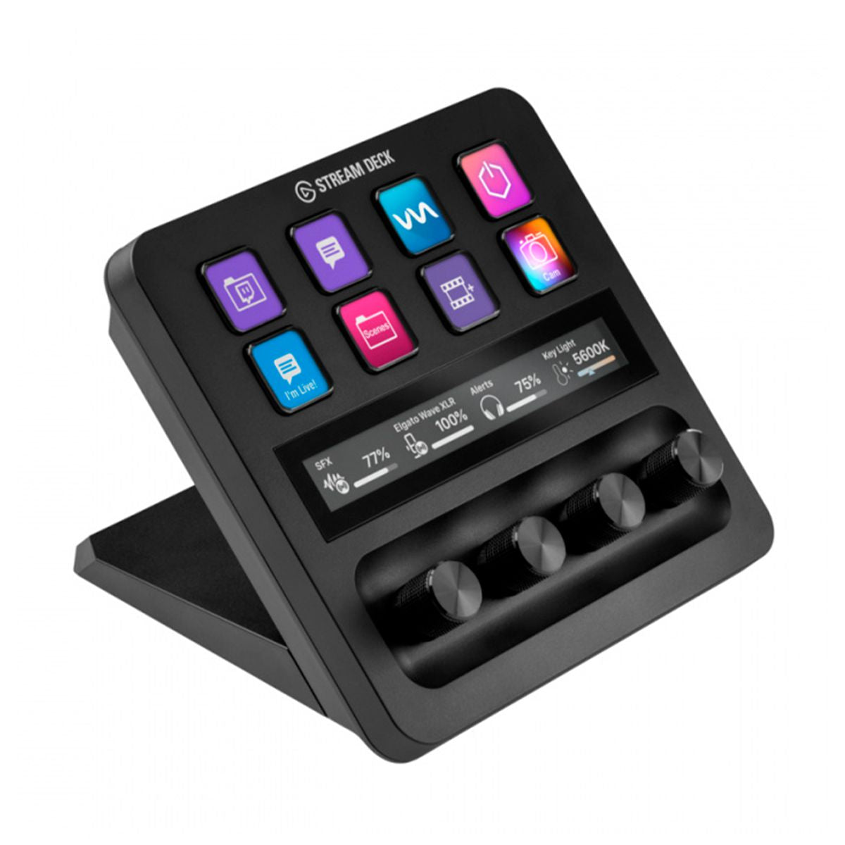 TECLADO P/STREAMING ELGATO (10GBD9901) STREAM DECK +,8 TECLAS,AJUSTE DE NIVELES,PANTALLA TACTIL,NEGR
