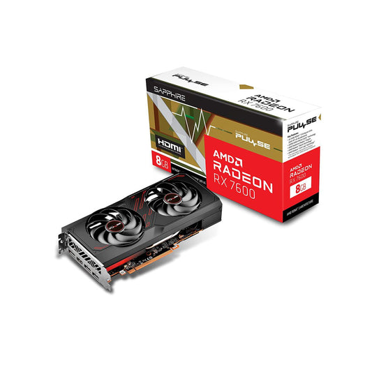 TARJETA DE VIDEO SAPPHIRE (11324-01-20G) PULSE RADEON RX7600 GAMING OC, 8GB GDDR6,1*HDMI, 3*DP