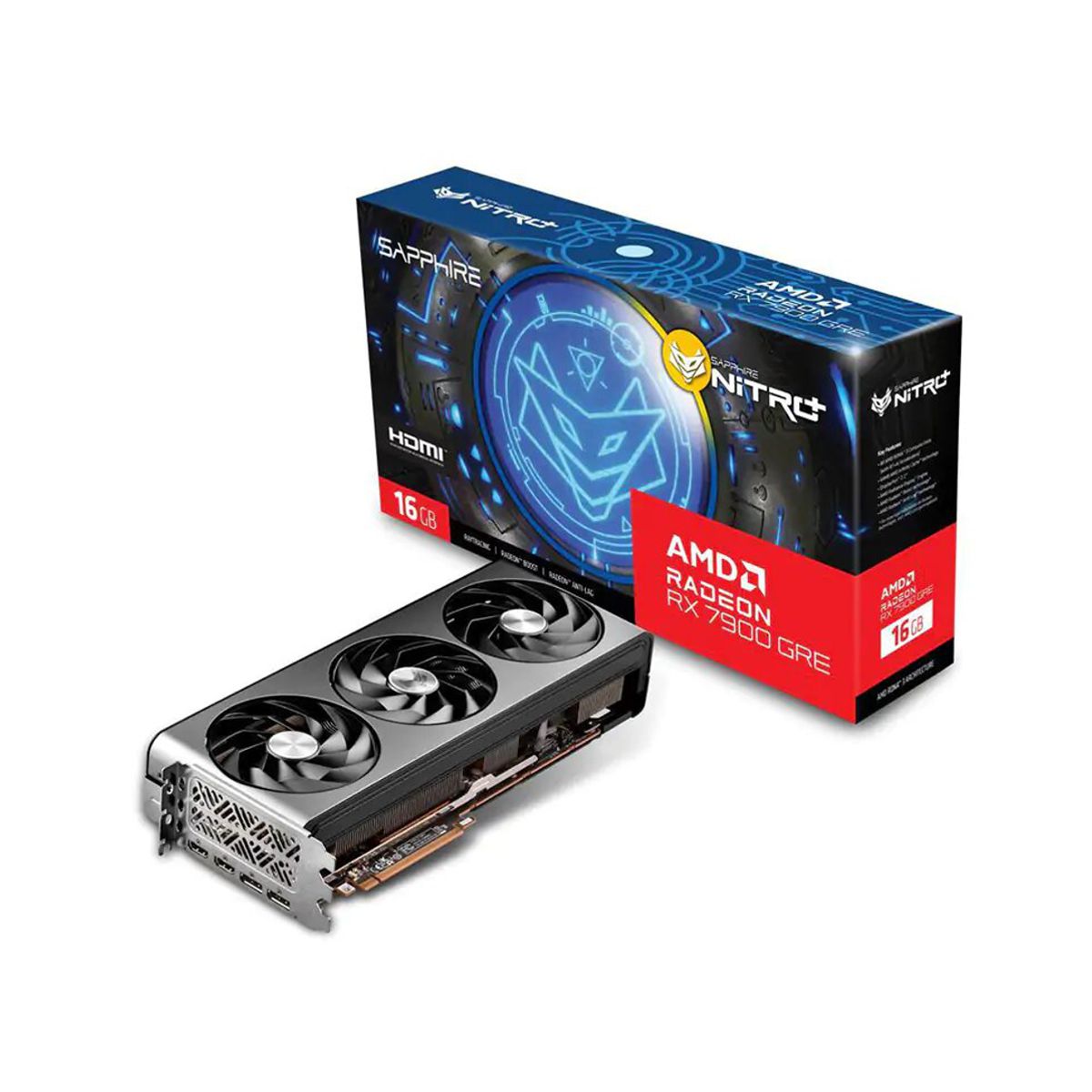 TARJETA DE VIDEO SAPPHIRE (11325-02-20G) NITRO+ RADEON RX 7900GRE, 16GB GDDR6, 2391MHZ, 2*DP, 2*HDMI