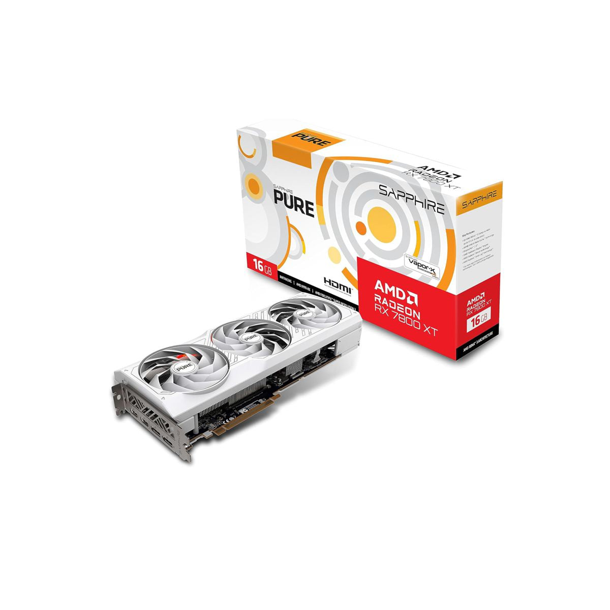 TARJETA DE VIDEO SAPPHIRE (11330-03-20G) PURE RADEON RX 7800 XT, 16GB GDDR6, 2475MHZ, 2*DP, 2*HDMI