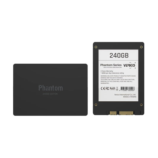 UNIDAD SSD 2.5" VERICO 240GB (1SSOP-SSBKJ3-NN) PHANTOM, SATA3, 7MM, 3D NAND
