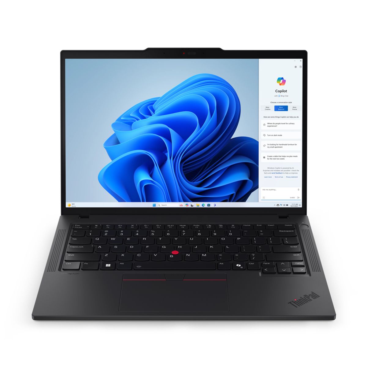 Laptop Lenovo ThinkPad T14 Gen 5 AMD Ryzen 7 PRO 8840U - IA PC, 32 GB, 1TB SSD, W11P, teclado retroiluminado, 3 anos de garantia Premier Support