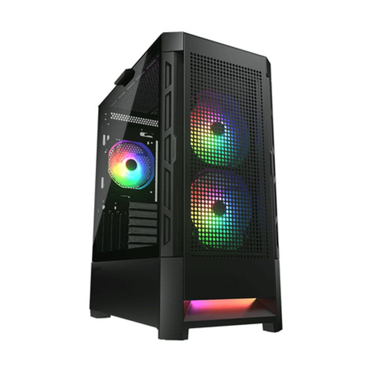 GAB COUGAR AIRFACE NEGRO RGB CRISTAL TEMP EATX