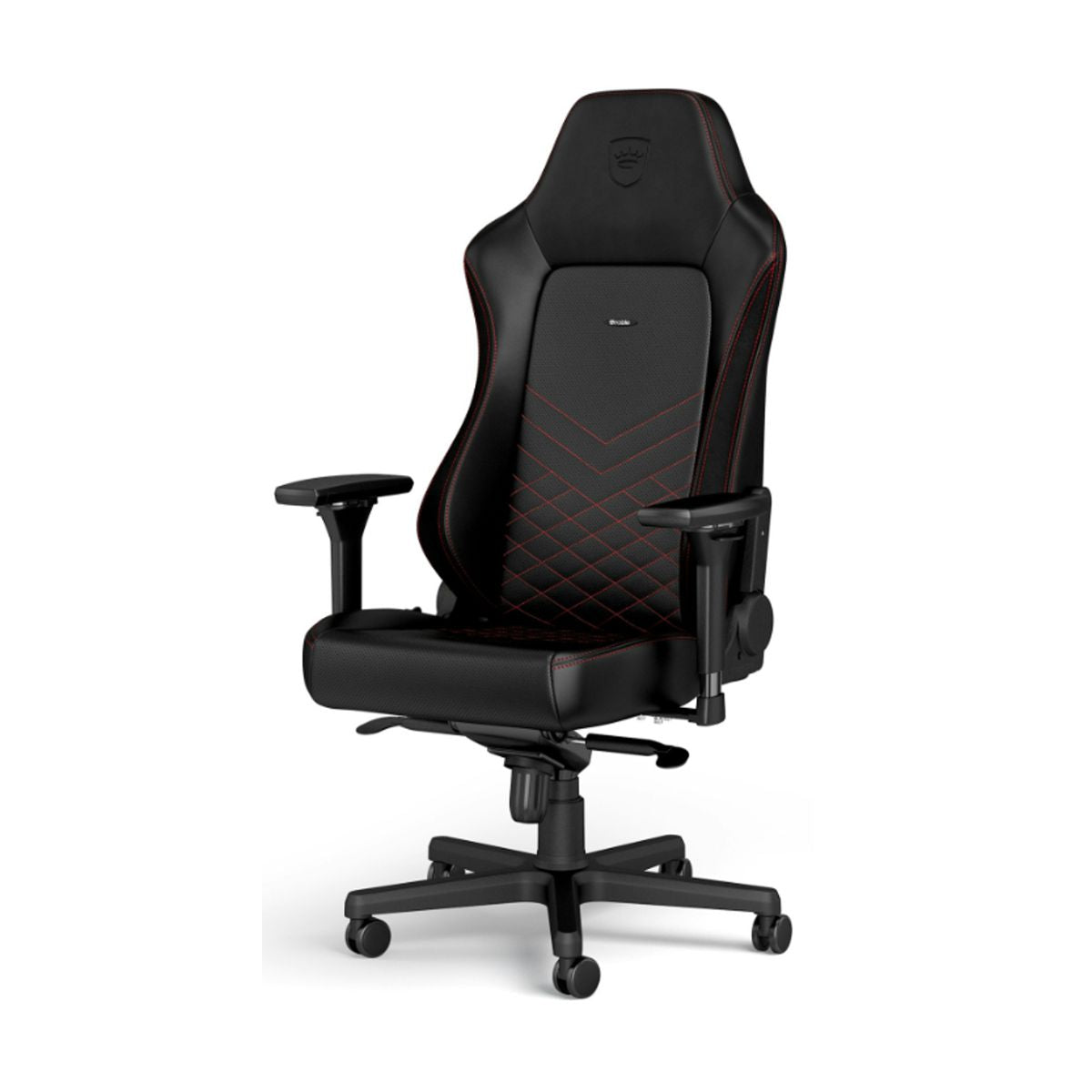 SILLA NOBLECHAIRS HERO BLACK/RED CUERO REAL 150KG
