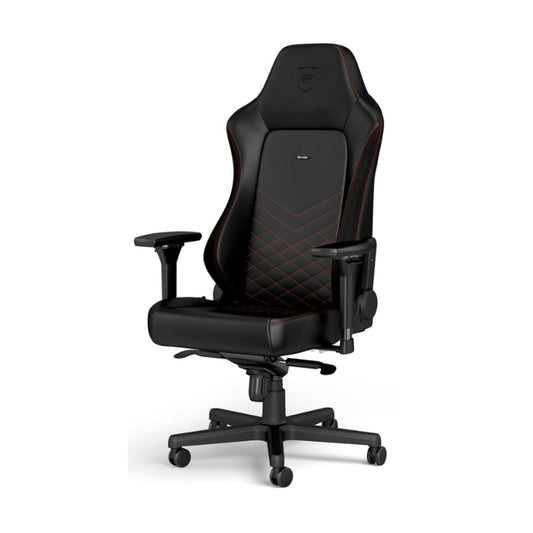 SILLA NOBLECHAIRS HERO BLACK/RED CUERO REAL 150KG