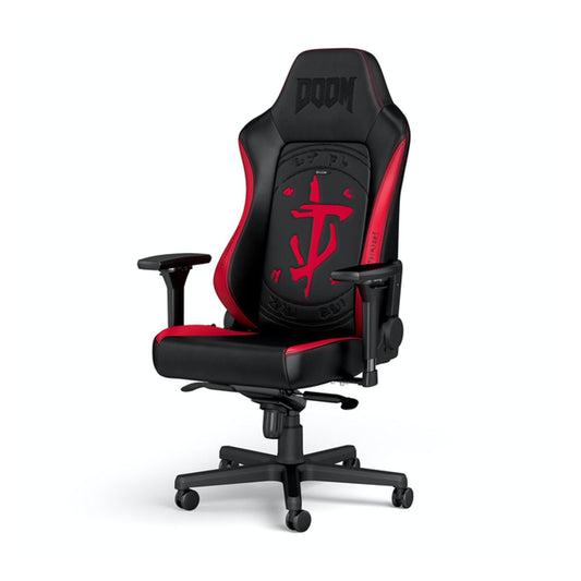 SILLA NOBLECHAIRS HERO DOOM EDITION BLACK/RED CUERO SINTETICO 120KG