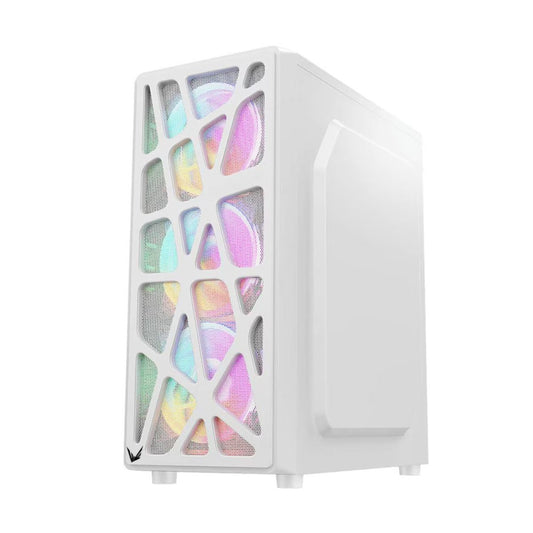 GABINETE FORMULA MANA VENTILADORES LED, MID ATX, USB 3.0,TYPE-C, WHITE