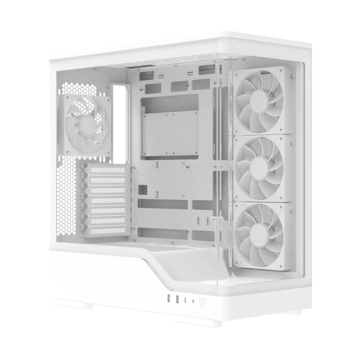 GABINETE AEROCOOL P500A WHITE 4 VENT RGB CRIST TEMP ATX