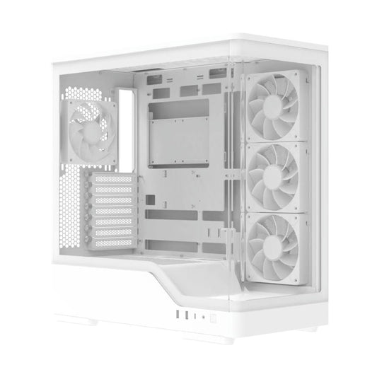 GABINETE AEROCOOL P500A WHITE 4 VENT RGB CRIST TEMP ATX