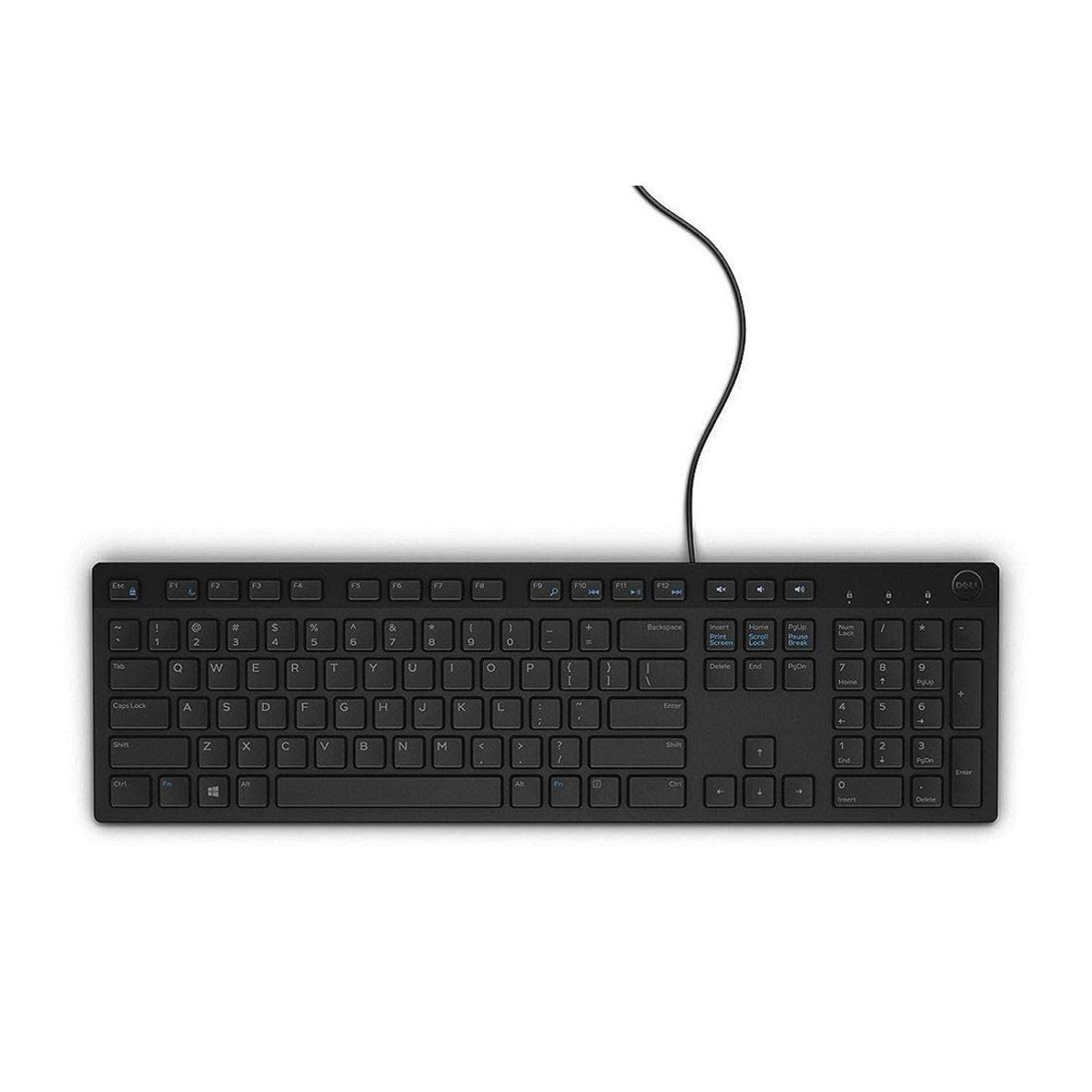 Teclado DELL KB216 (Ingles) - USB, Negro, PC/server, Alambrico