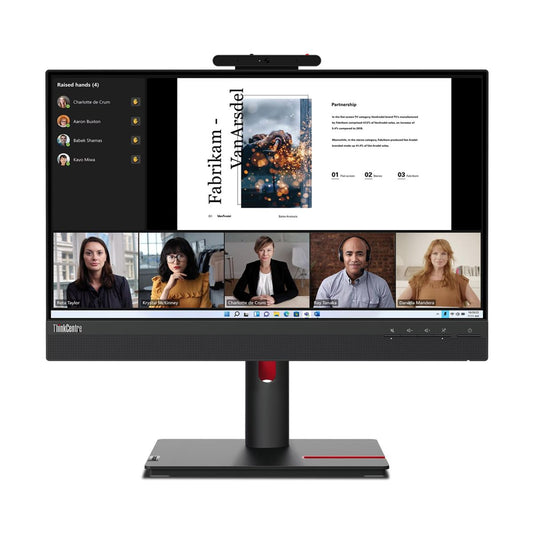 Monitor Lenovo ThinkVision T24v-30 - Pantalla IPS FHD de 23, 8 Pulgadas(1920 x 1080), 1xHDMI1.4, 1x DP 1.2, 1xVGA, Camara, Garantia 3 anos con fabricante