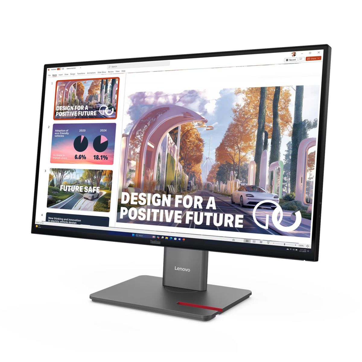 Monitor Lenovo ThinkVision P27QD-40 - 27 pulgadas WLED, Resolucion 2560x1440, Tiempo de respuesta de 4 ms, Color Raven Black, Garantia de 3 anos
