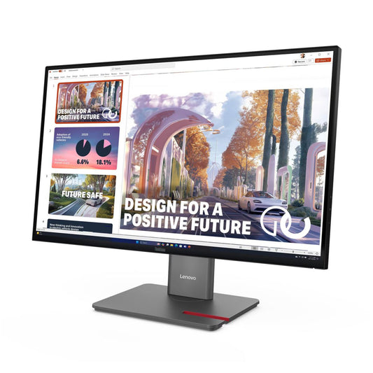 Monitor Lenovo ThinkVision P27QD-40 - 27 pulgadas WLED, Resolucion 2560x1440, Tiempo de respuesta de 4 ms, Color Raven Black, Garantia de 3 anos