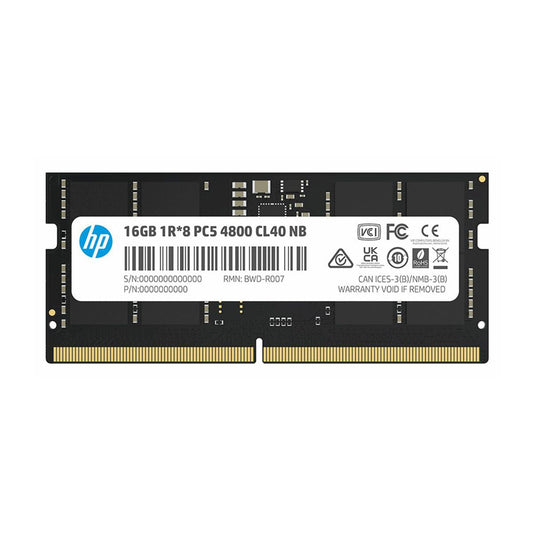 MEMORIA SODIMM DDR5 HP (6H310AA) X1, 16GB 1X16GB 4800MHZ, BLACK, CL40