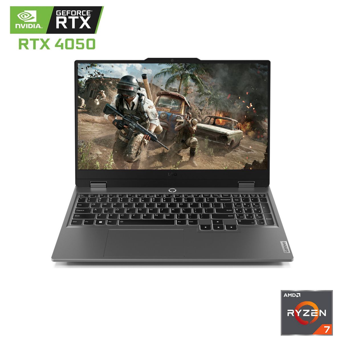 LENOVO LOQ 15ARP9 - AMD Ryzen(tm) 7 7435HS, Ram 24 GB, Tarjeta de video NVIDIA(r) GeForce RTX(tm) 4050 6GB GDDR6, Windows 11 home, 512 GB SSD, 15.6 pulgadas.