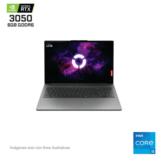 Lenovo LOQ 15IAX9E - Intel Core i5-12450HX, Ram 8GB, 512GB SSD, NVIDIA GeForce RTX 3050 6GB GDDR6, 15.6 Pulgadas, W11 Home