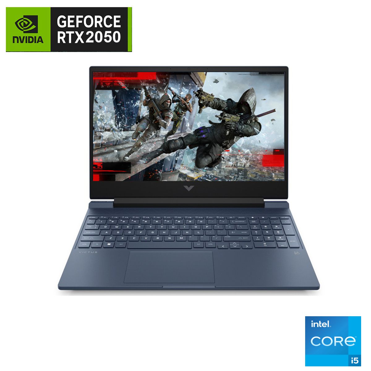 Computadora Portatil HP Gaming Victus 15-fa1005la (8U887LA#ABM). Procesador i5-12450H - 8 GB RAM, 512 GB SSD, 15.6 Pulgadas FDH, NVIDIA GeForce RTX 2050