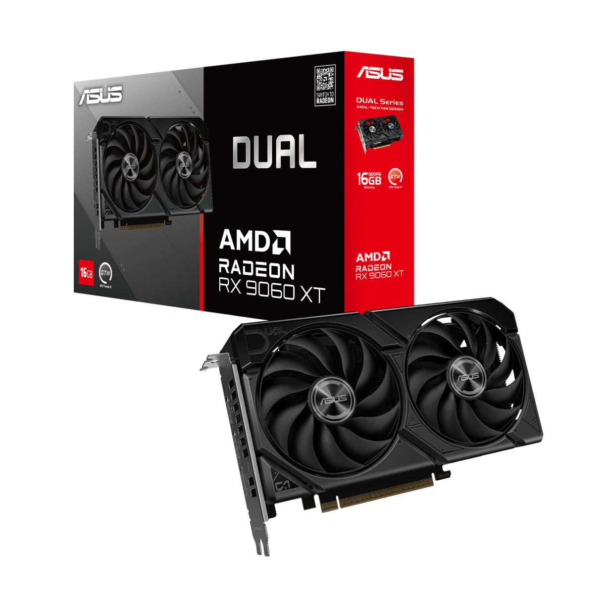 Tarjeta de Video ASUS DUAL-RX9060XT-16G AMD DDR6 - 