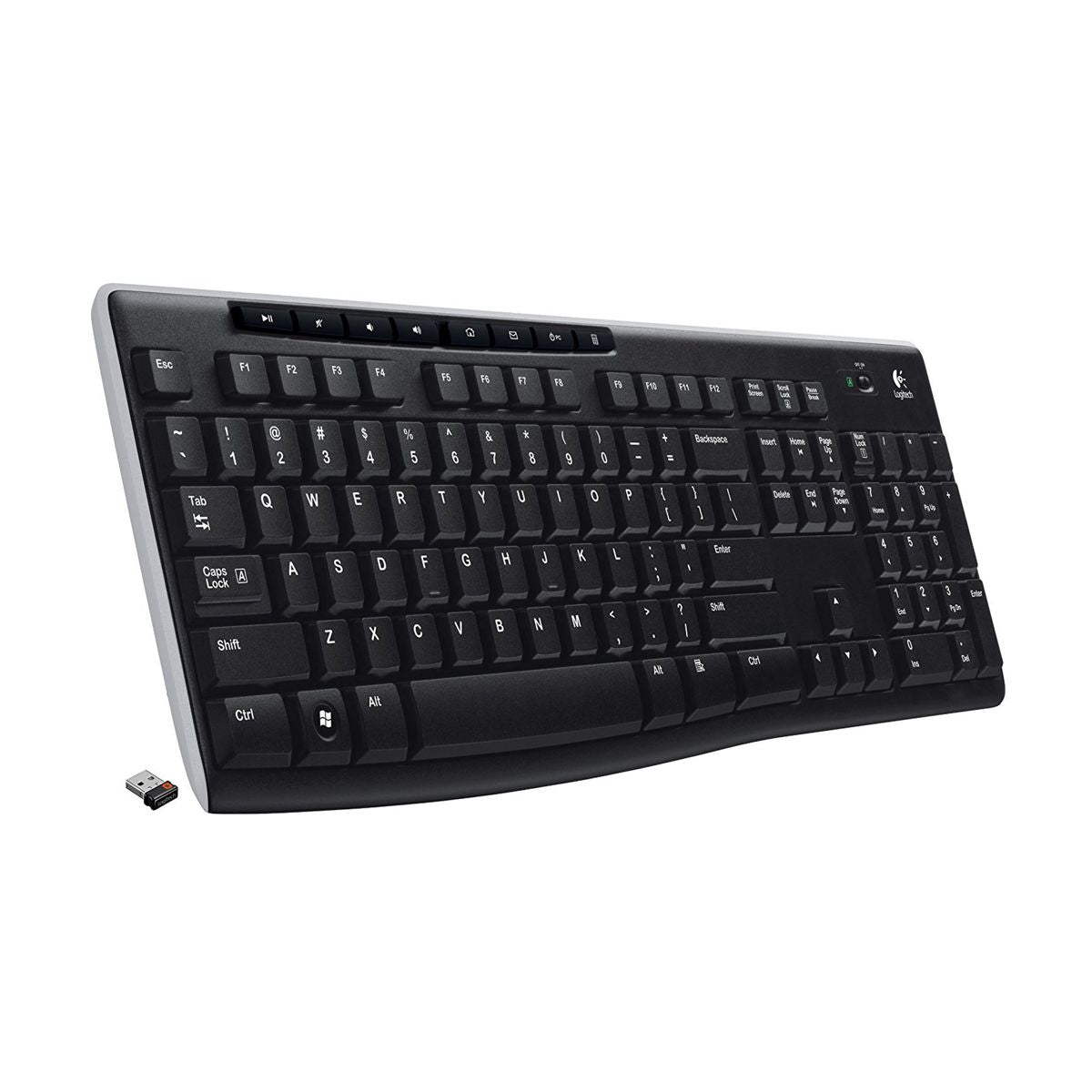 Teclado Inalambrico LOGITECH K270 - RF inalambrico, Inalambrico, PC/server, Negro