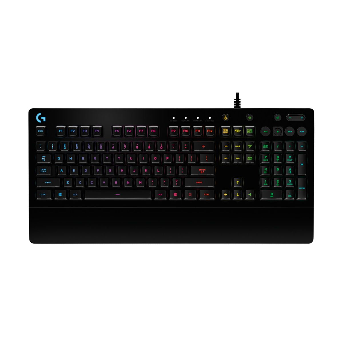 Teclado Gaming LOGITECH G213 PRODIGY - USB, QWERTY, Ingles, Negro, Multicolor