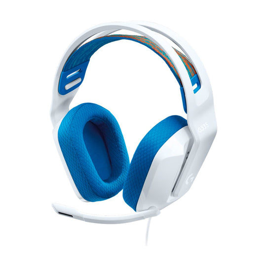 Audifonos Logitech Gamer G335 para PC/Xbox/PS4/Nintendo Switch Alambrico 3.5mm Blanco