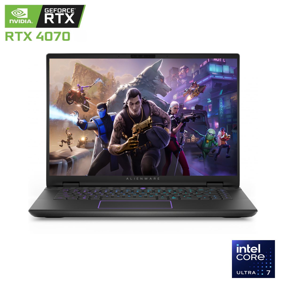 NB DELL Alienware NB AM16 R2 AM16R2_QI7161TBX6BW11S_125 9WKCG - Core(tm) Ultra 7 155H, RAM 16GB, Pantalla de 16.0, NVIDIA(r) GeForce RTX(tm) 4070, 8 GB GDDR6